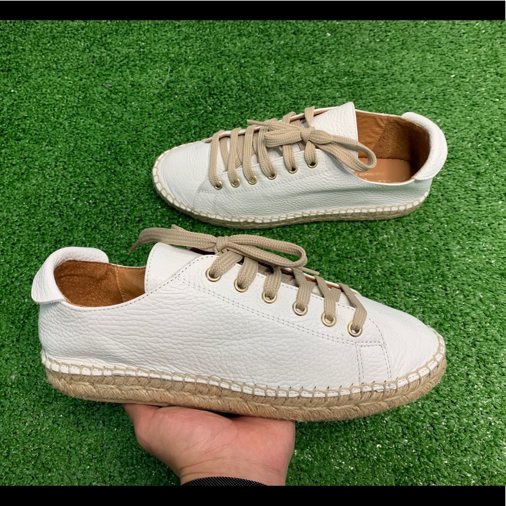 Maypol Solo Bufalo White Casual Leather Lace Ups